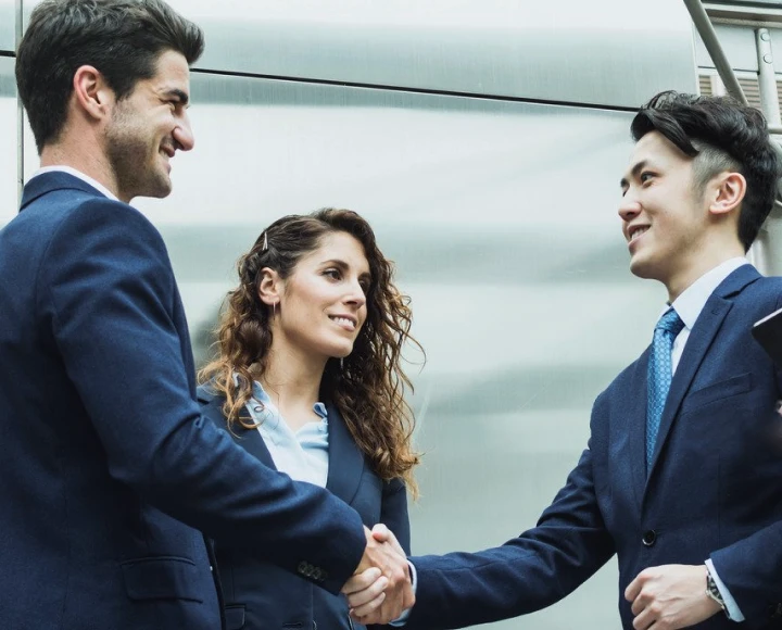 business people shaking hands